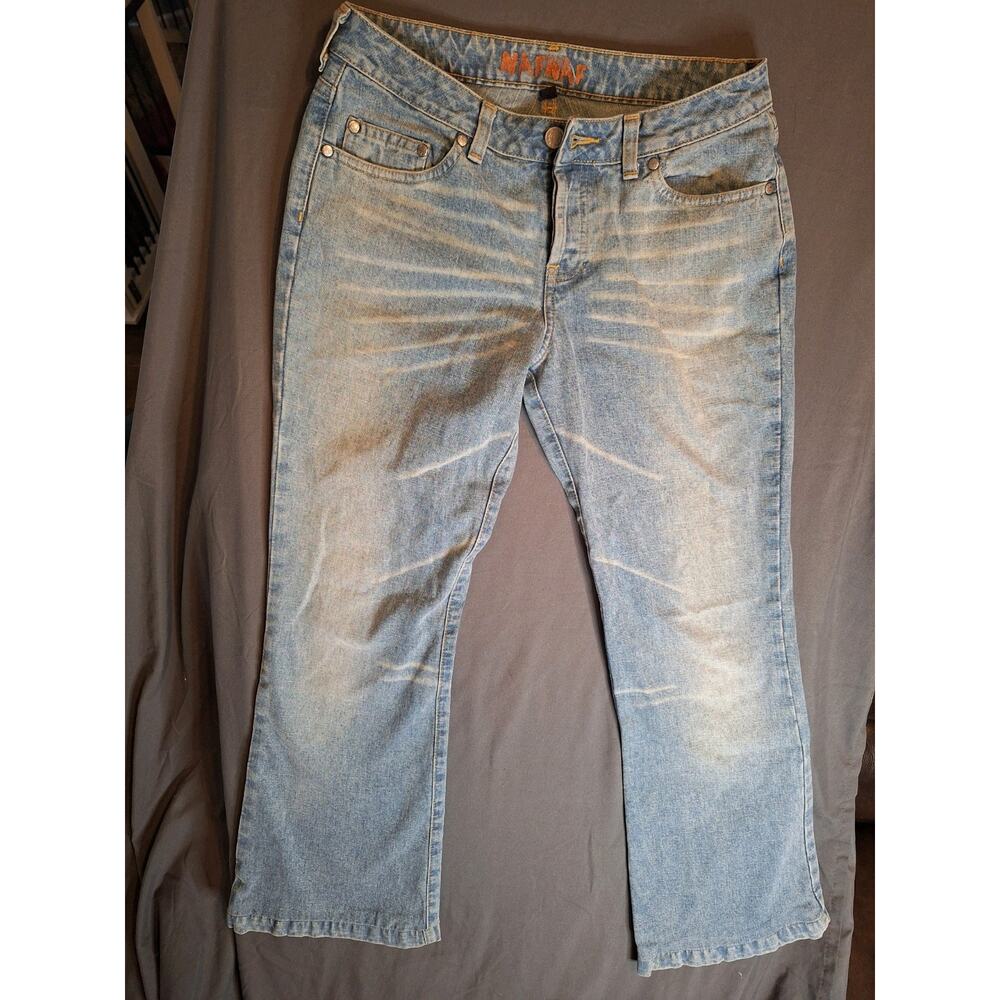 Naf Naf Mens Blue Jeans Sz 38 Buttonfly Nafnaf Flare Low Rise